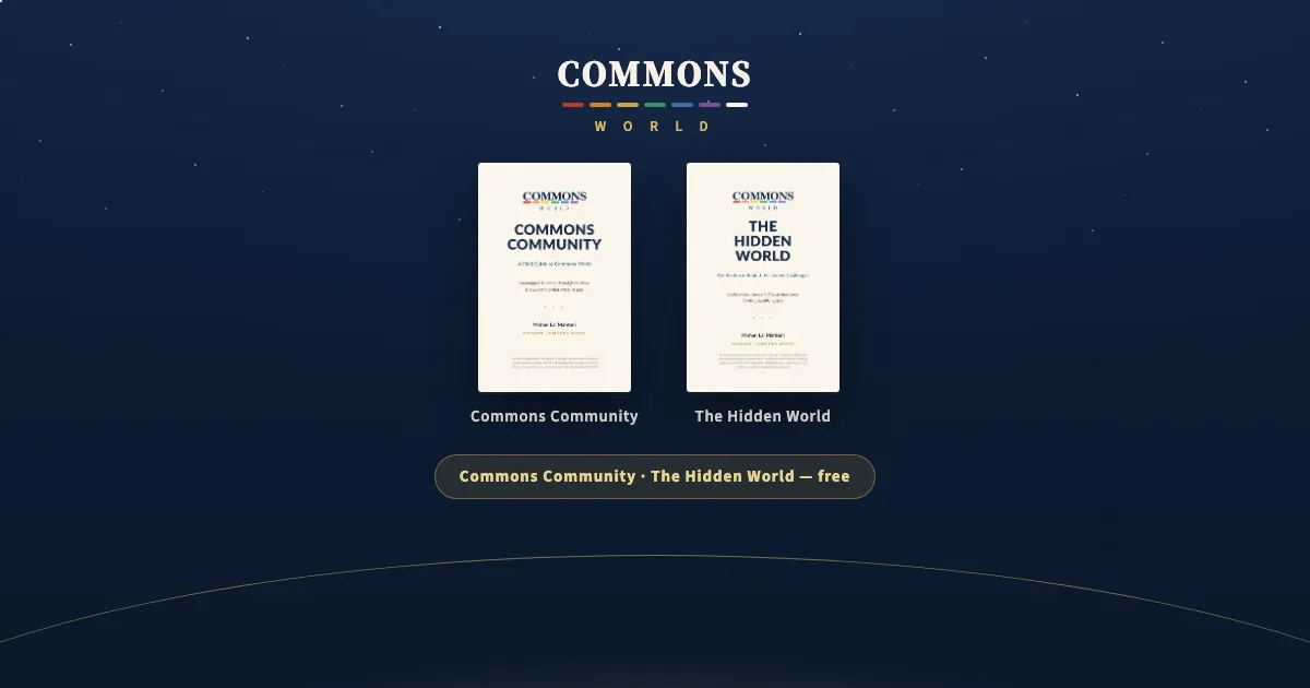 The live Commons World foundation homepage