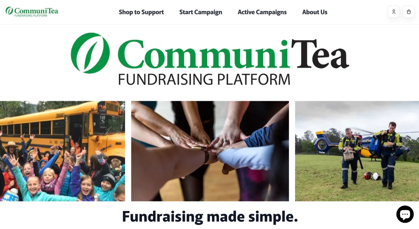 CommuniTea — Shopify fundraising platform