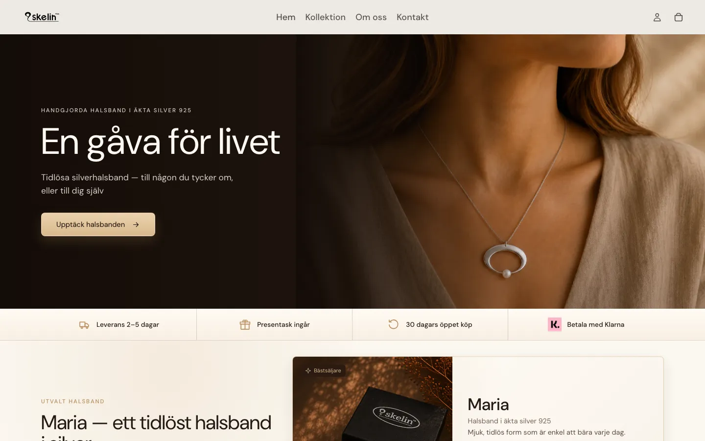 Skelin — Swedish jewellery Shopify store